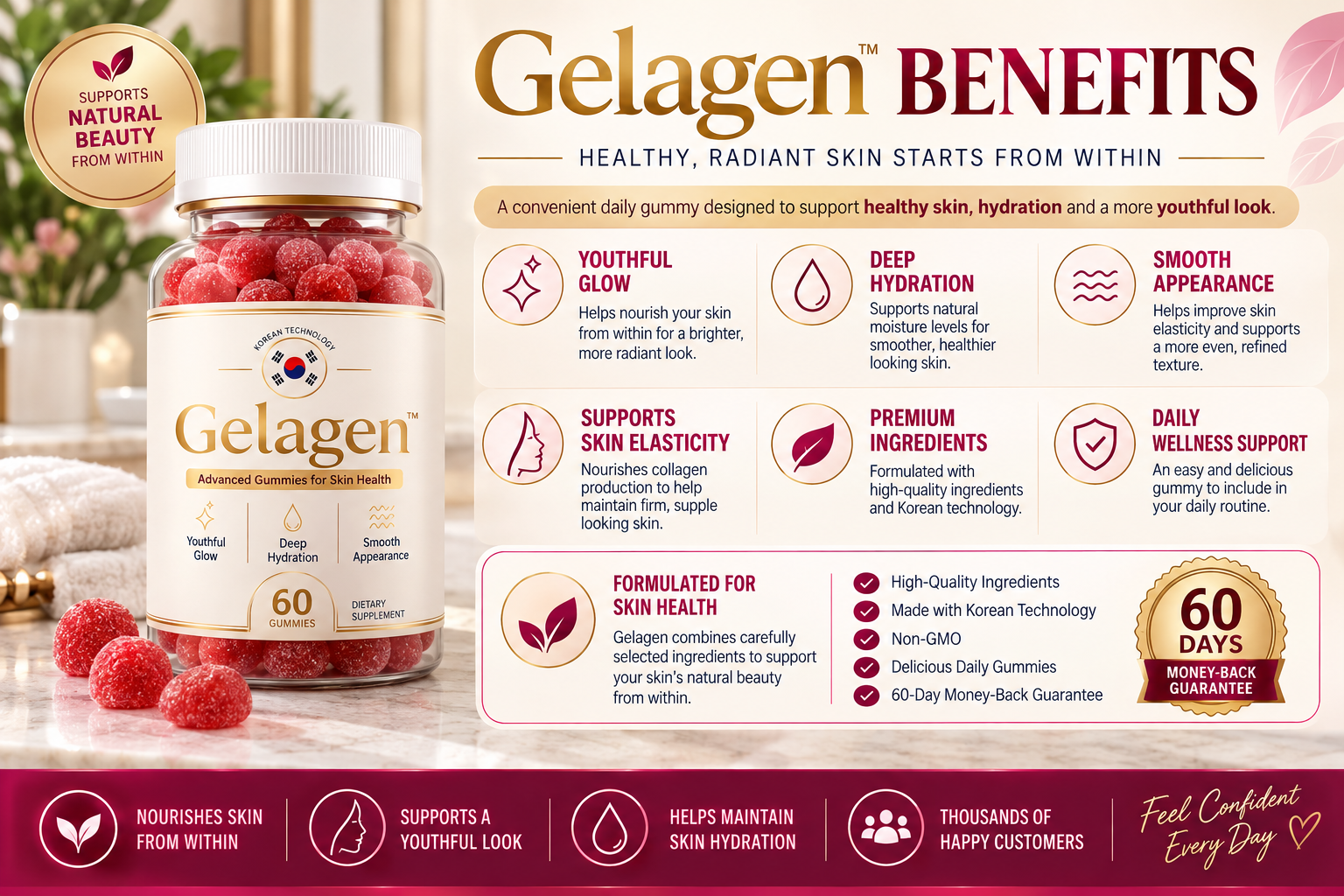 Gelagen benefits for skin, hair and nails